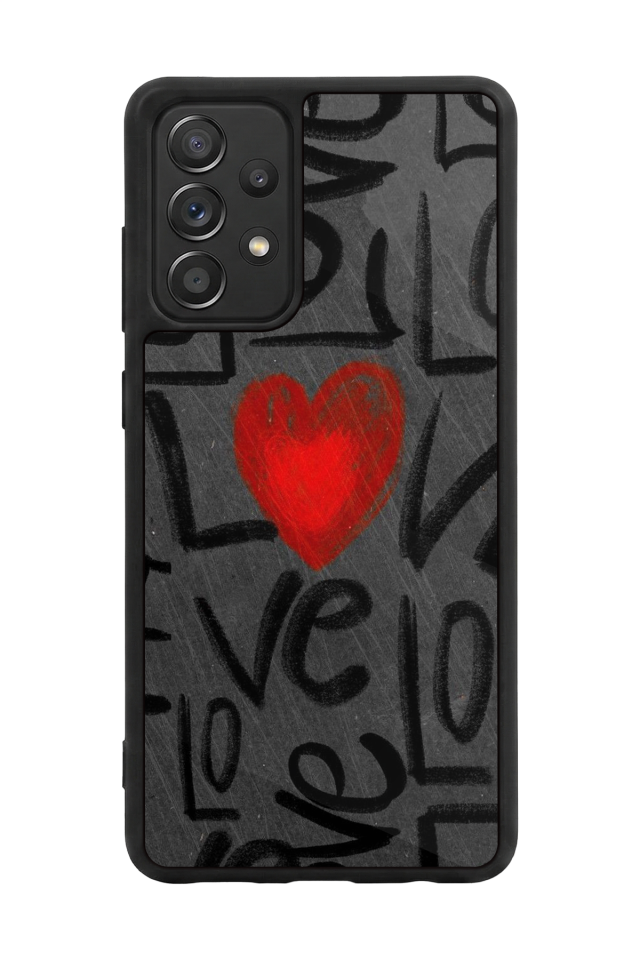 Samsung Galaxy A72 Uyumlu Love Tasarımlı Glossy Premium Kılıf