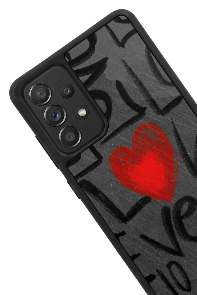 Samsung Galaxy A72 Uyumlu Love Tasarımlı Glossy Premium Kılıf