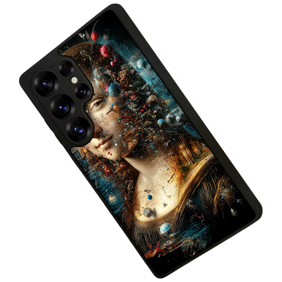 Samsung Galaxy S25 Ultra Uyumlu Monalisa Tasarımlı Glossy Premium Kılıf