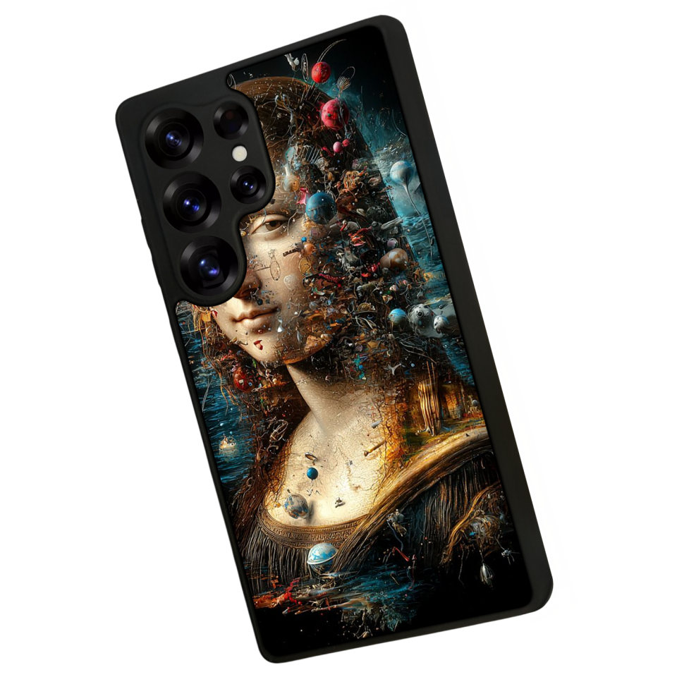 Samsung Galaxy S25 Ultra Uyumlu Monalisa Tasarımlı Glossy Premium Kılıf