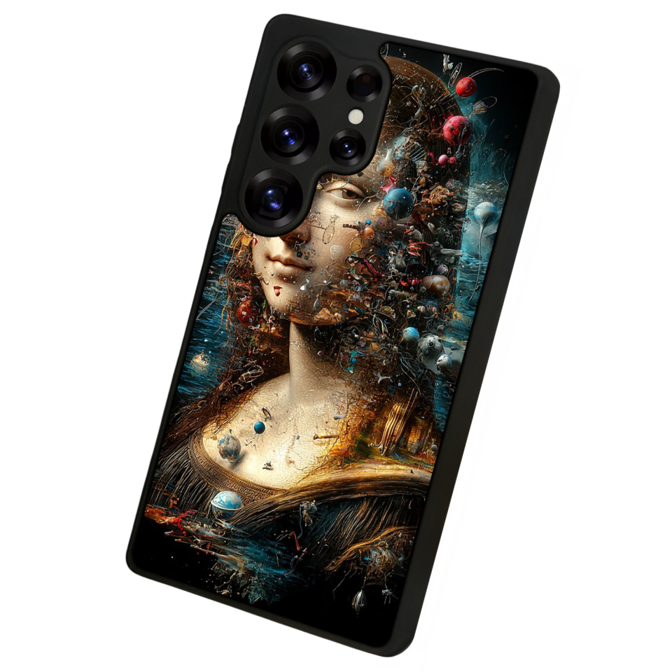 Samsung Galaxy S25 Ultra Uyumlu Monalisa Tasarımlı Glossy Premium Kılıf