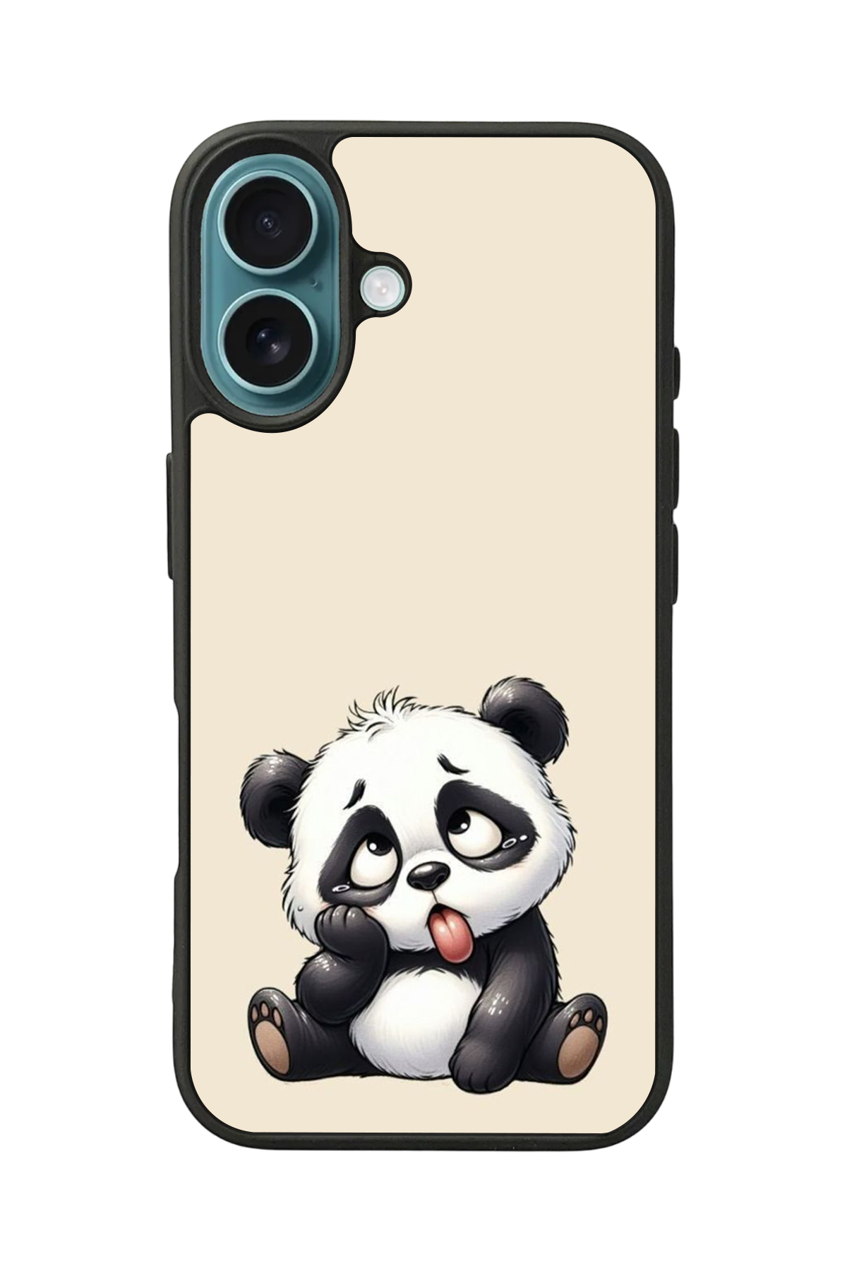 iPhone 16 Plus Uyumlu Panda Tasarımlı Glossy Premium Kılıf