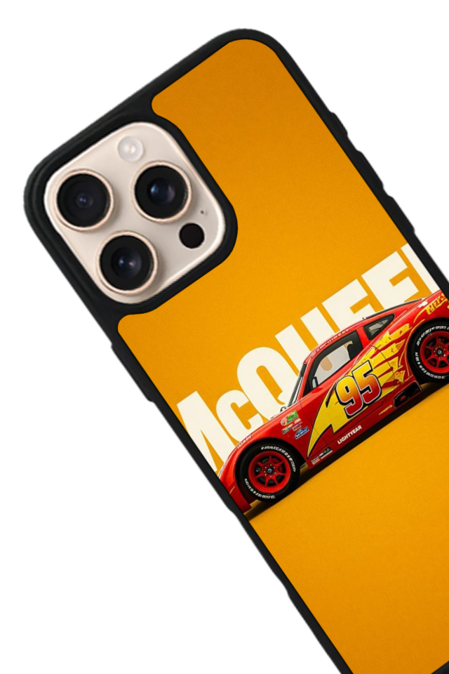 iPhone 16 Pro Max Uyumlu Simsek McQueen Tasarımlı Glossy Premium Kılıf