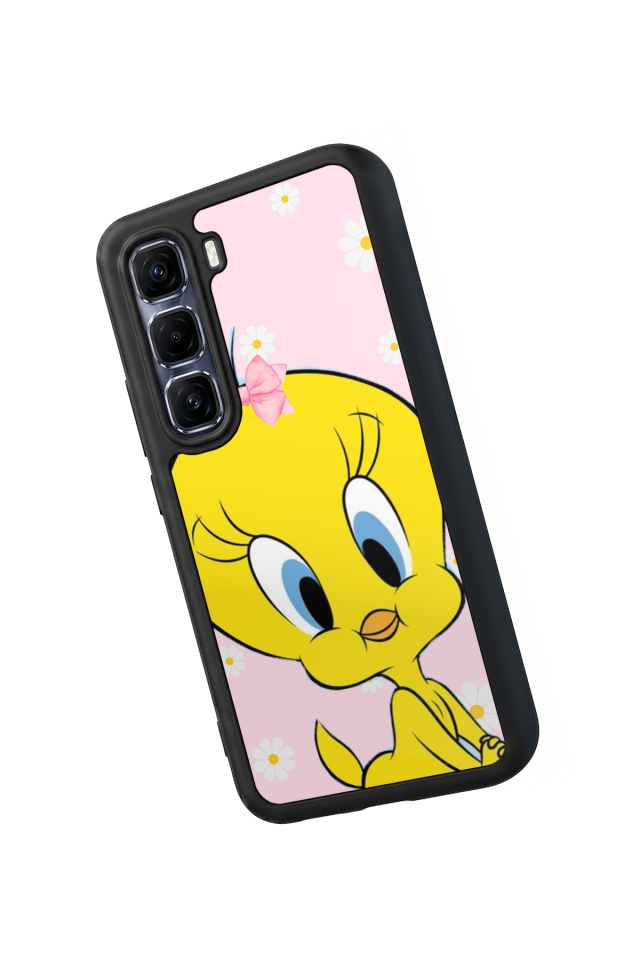 Infinix Hot 60 Pro Plus Uyumlu Tweety Tasarımlı Glossy Premium Kılıf
