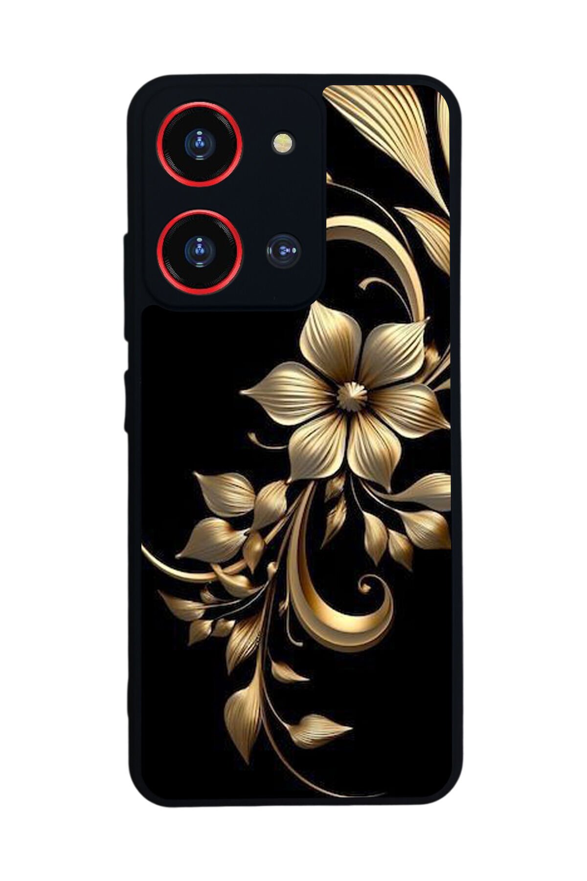 Reeder S19 Max Pro S ZOOM Uyumlu Yaldizli Cicek Tasarımlı Glossy Premium Kılıf