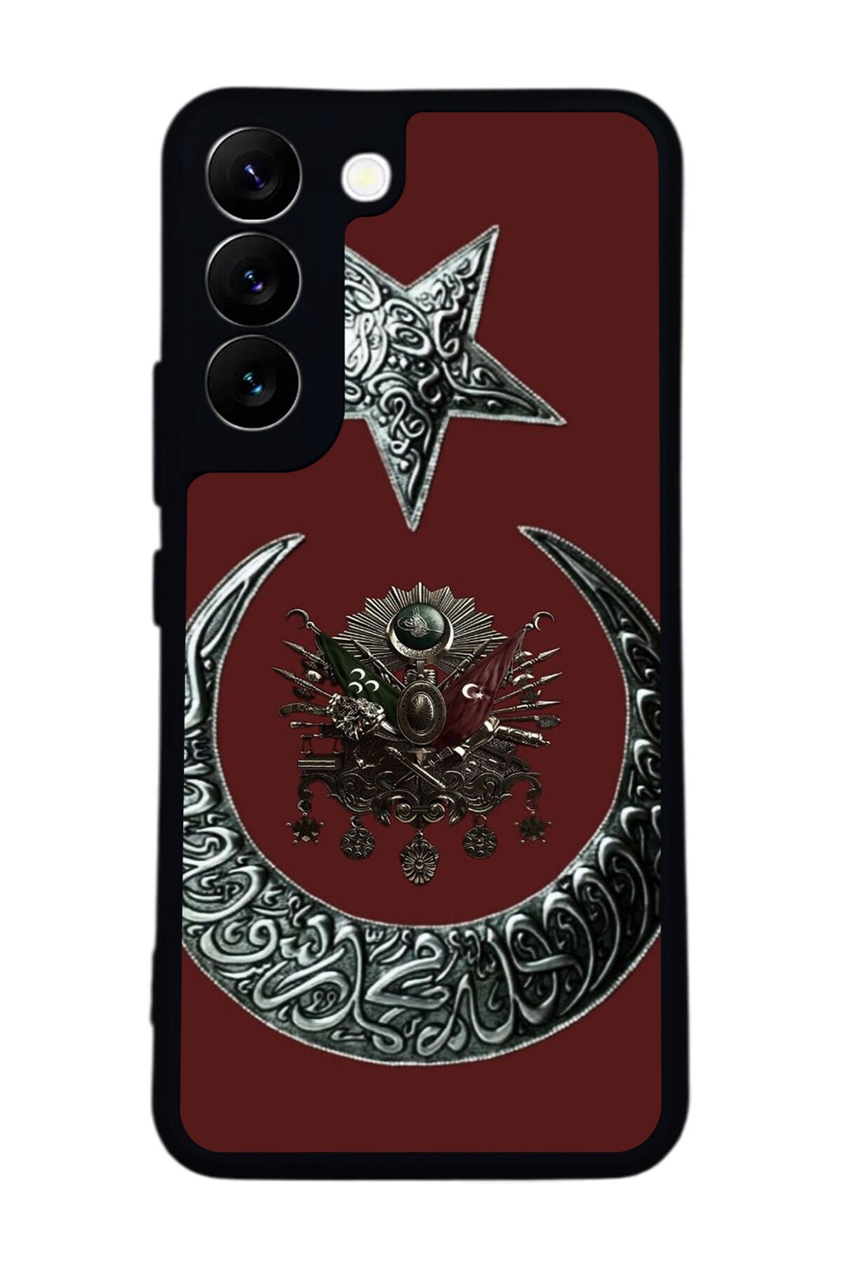 Samsung Galaxy S22 Uyumlu Osmanli Tugrasi Tasarımlı Glossy Premium Kılıf