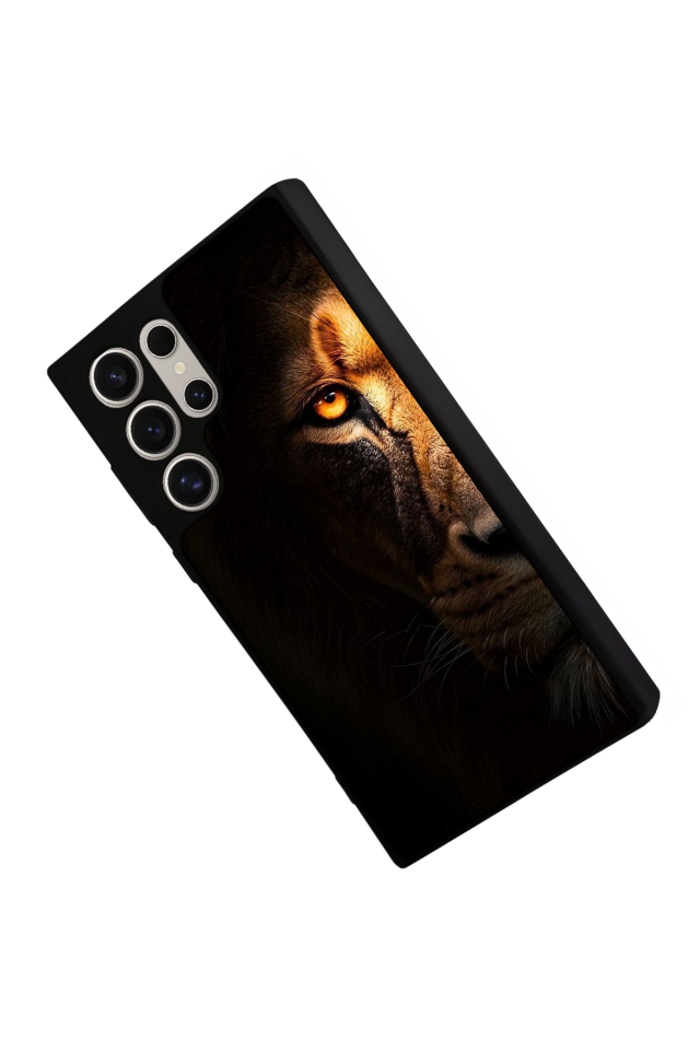 Samsung Galaxy S24 Ultra Uyumlu Aslan Tasarımlı Glossy Premium Kılıf