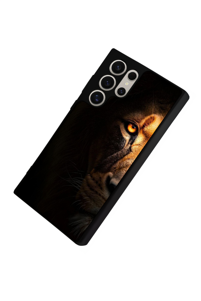 Samsung Galaxy S24 Ultra Uyumlu Aslan Tasarımlı Glossy Premium Kılıf