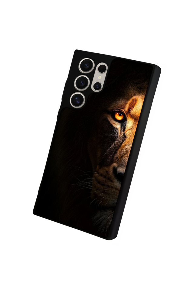 Samsung Galaxy S24 Ultra Uyumlu Aslan Tasarımlı Glossy Premium Kılıf