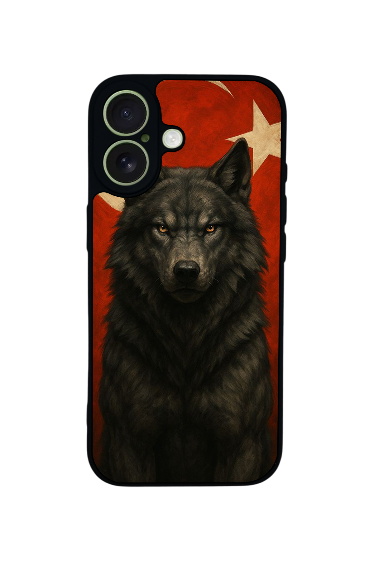 iPhone 17 Uyumlu Bozkurt Tasarımlı Glossy Premium Kılıf