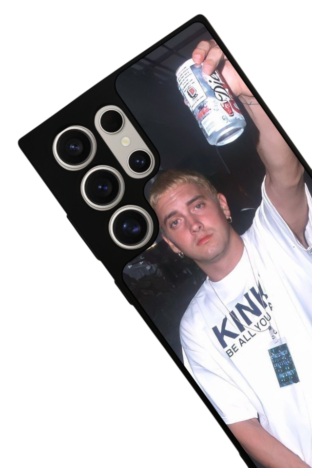Samsung Galaxy S22 Ultra Uyumlu Eminem Tasarımlı Glossy Premium Kılıf
