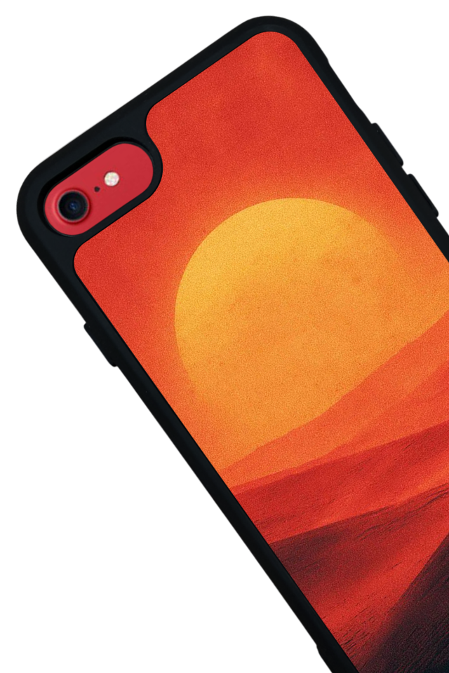 iPhone SE Uyumlu Güneş Tasarımlı Glossy Premium Kılıf