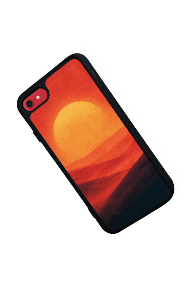iPhone SE Uyumlu Güneş Tasarımlı Glossy Premium Kılıf