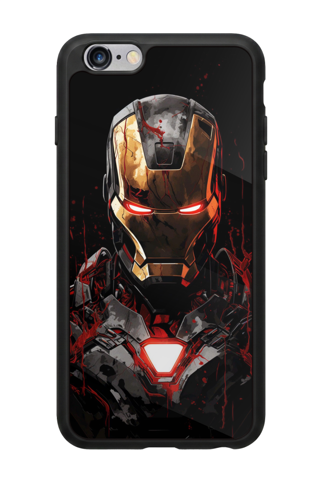 iPhone 6s Plus Uyumlu  Iron Man ( Demir Adam ) Tasarımlı Glossy Premium Kılıf
