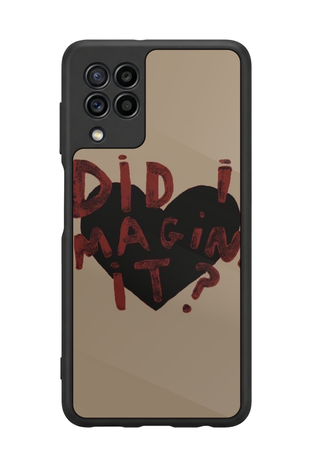 Samsung Galaxy M22 Uyumlu Kalp Love Tasarımlı Glossy Premium Kılıf