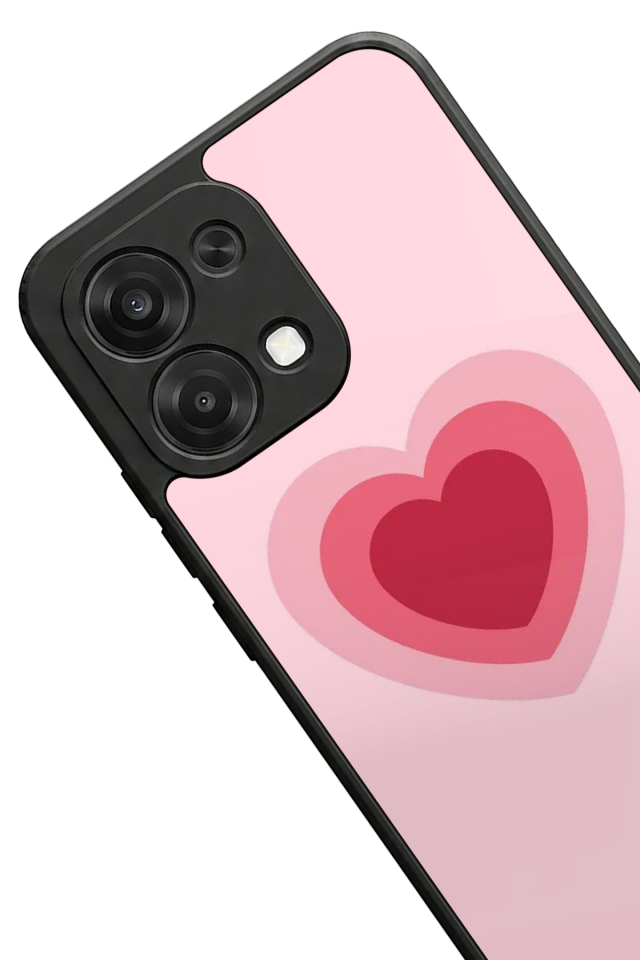 Oppo A6 Pro Uyumlu Kalp Love Tasarımlı Glossy Premium Kılıf