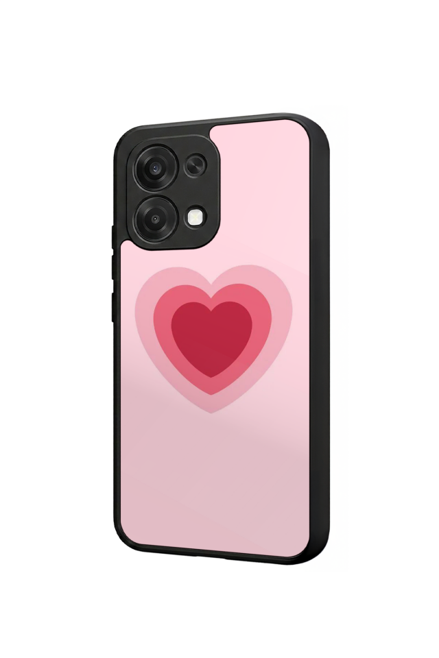 Oppo A6 Pro Uyumlu Kalp Love Tasarımlı Glossy Premium Kılıf