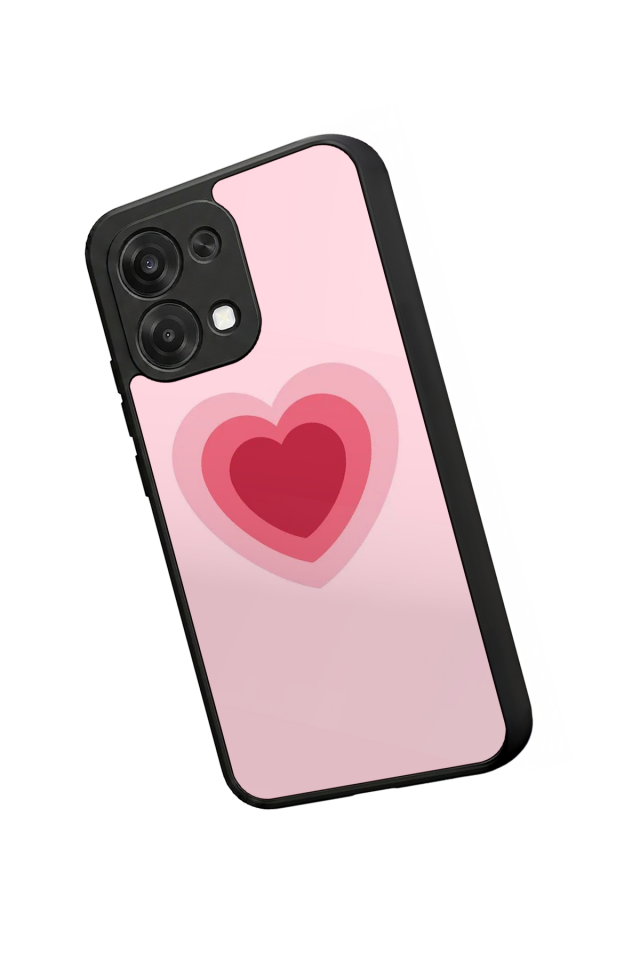 Oppo A6 Pro Uyumlu Kalp Love Tasarımlı Glossy Premium Kılıf