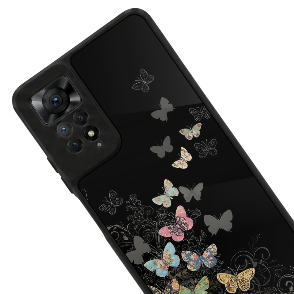 Xiaomi Redmi Note 12 Pro Uyumlu Kelebek Tasarımlı Glossy Premium Kılıf