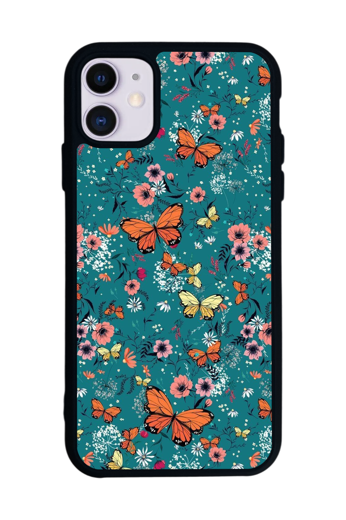 iPhone 11 Uyumlu Kelebek Tasarımlı Glossy Premium Kılıf