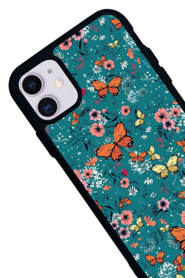 iPhone 11 Uyumlu Kelebek Tasarımlı Glossy Premium Kılıf