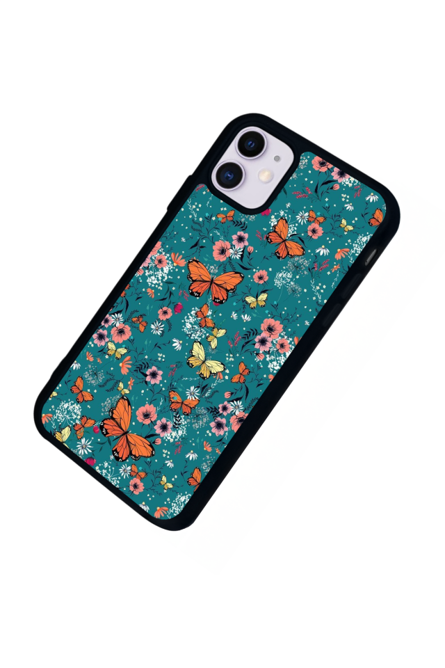 iPhone 11 Uyumlu Kelebek Tasarımlı Glossy Premium Kılıf
