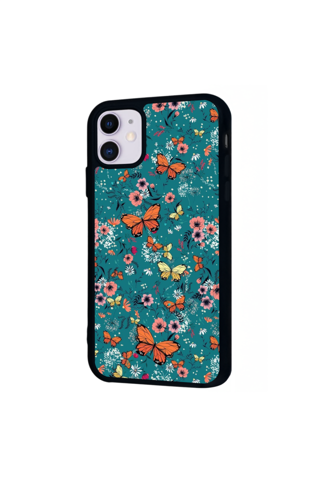 iPhone 11 Uyumlu Kelebek Tasarımlı Glossy Premium Kılıf