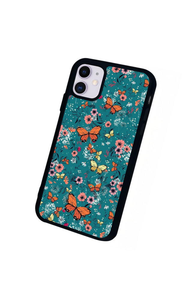 iPhone 11 Uyumlu Kelebek Tasarımlı Glossy Premium Kılıf