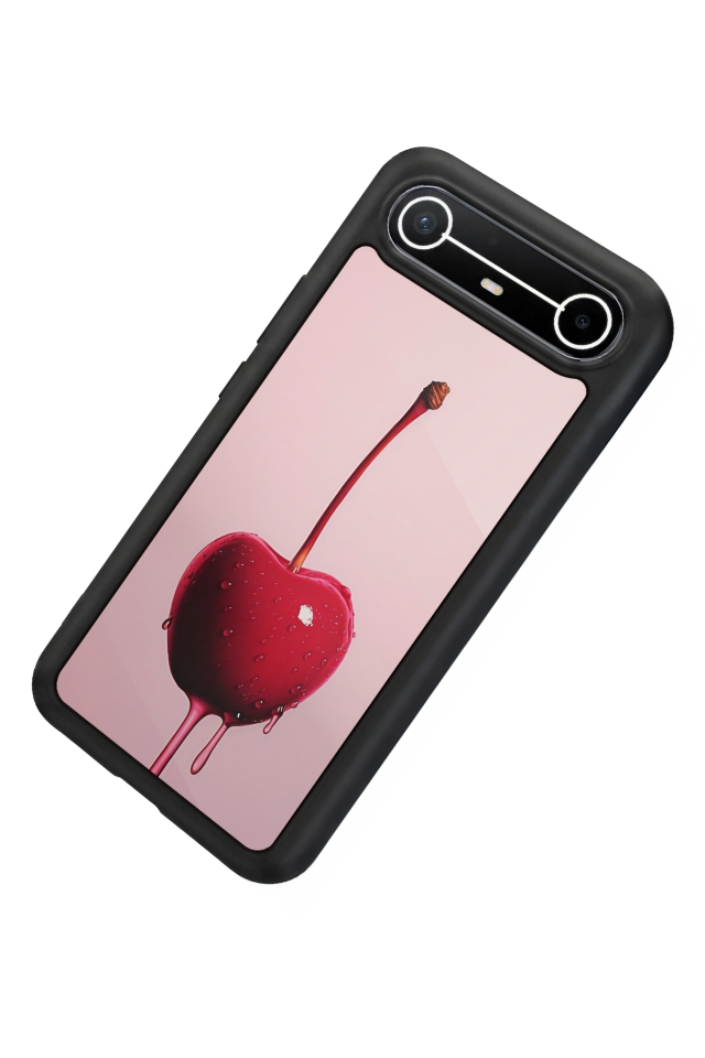 Tecno Spark Slim 5G Uyumlu Kiraz Tasarımlı Glossy Premium Kılıf