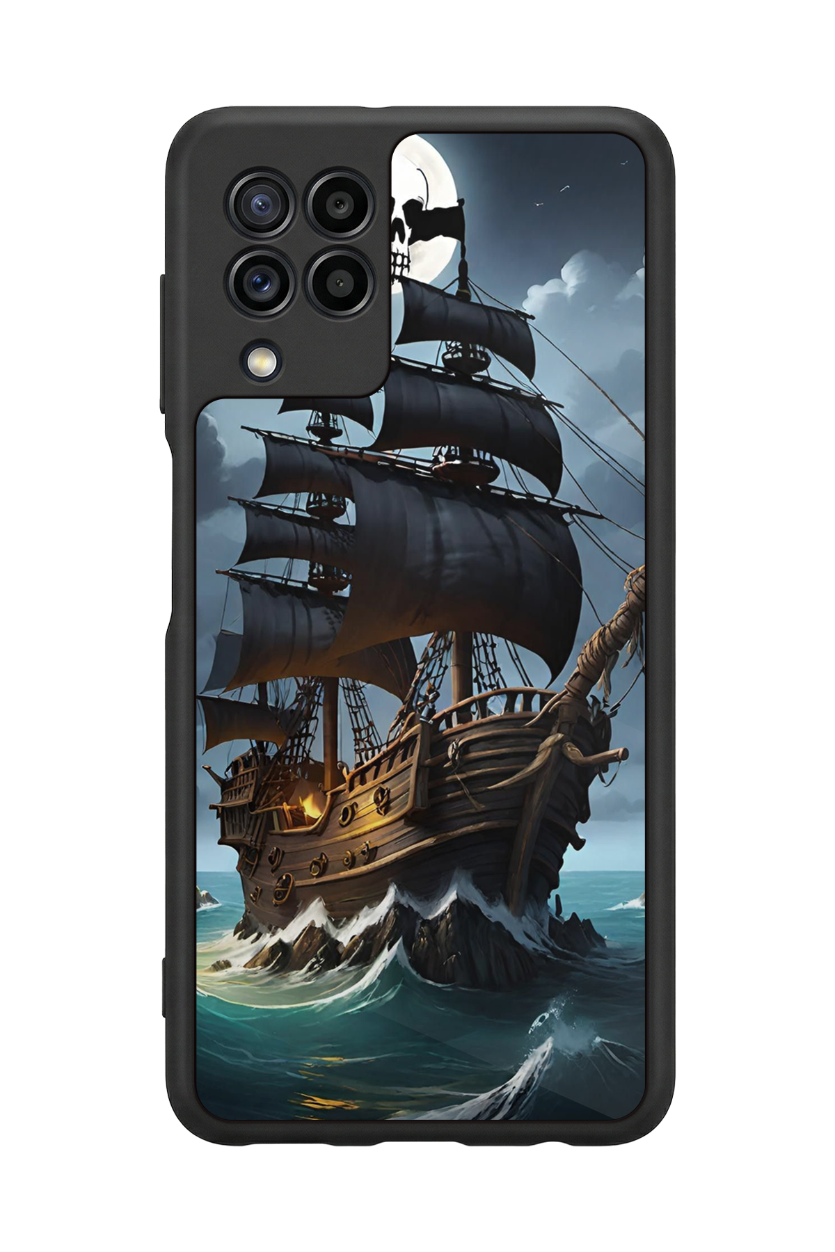 Samsung Galaxy M32 Uyumlu Korsan Tasarımlı Glossy Premium Kılıf