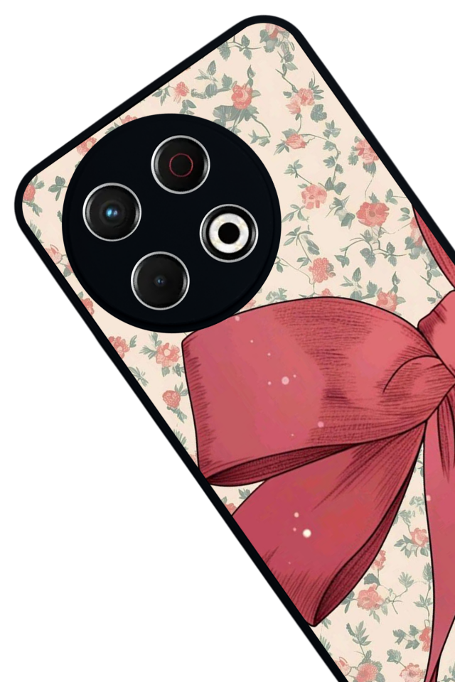 Tecno Spark 30 Pro Uyumlu Kurdele Tasarımlı Glossy Premium Kılıf