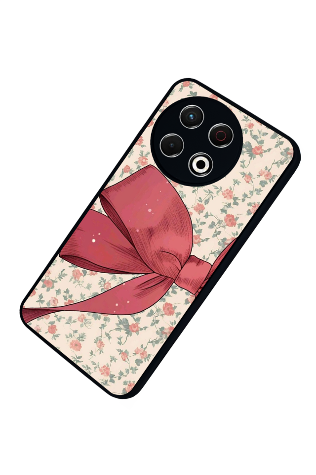 Tecno Spark 30 Pro Uyumlu Kurdele Tasarımlı Glossy Premium Kılıf