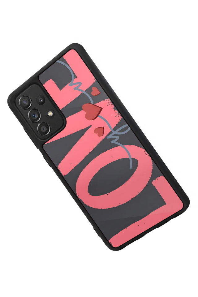 Samsung Galaxy A72 Uyumlu Love Tasarımlı Glossy Premium Kılıf