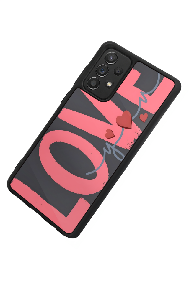 Samsung Galaxy A72 Uyumlu Love Tasarımlı Glossy Premium Kılıf