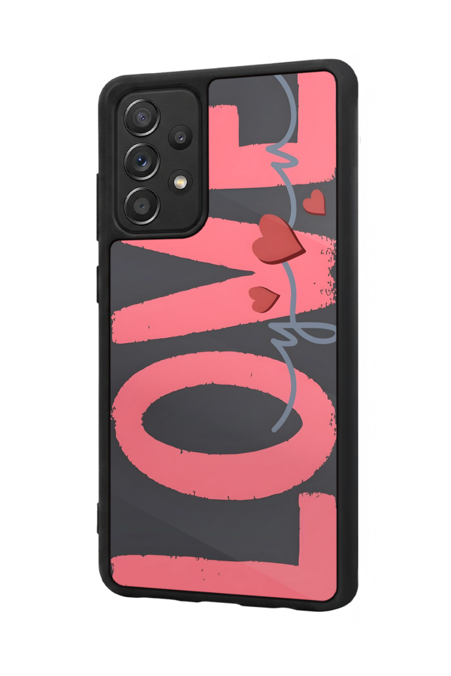 Samsung Galaxy A72 Uyumlu Love Tasarımlı Glossy Premium Kılıf