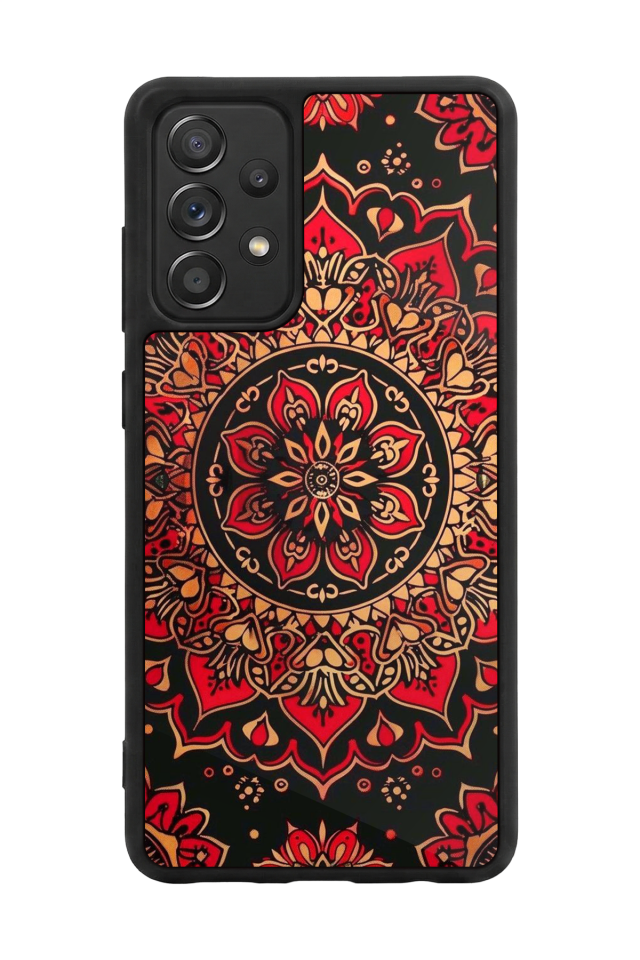 Samsung Galaxy A72 Uyumlu Mandala Tasarımlı Glossy Premium Kılıf