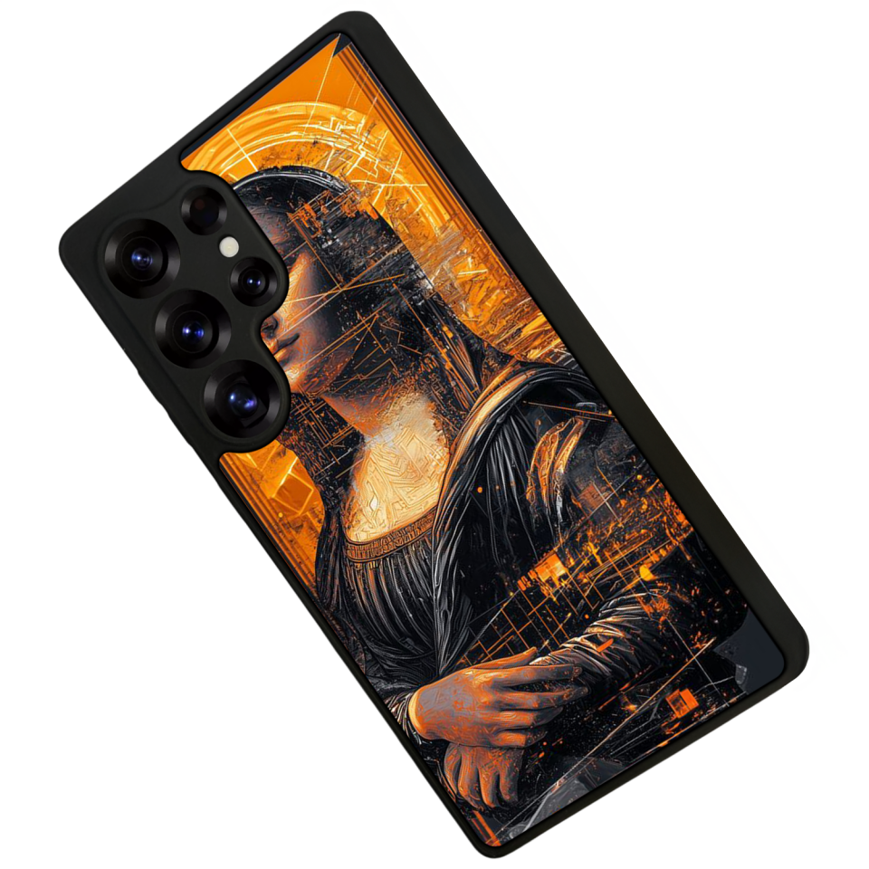 Samsung Galaxy S25 Ultra Uyumlu Monalisa Tasarımlı Glossy Premium Kılıf