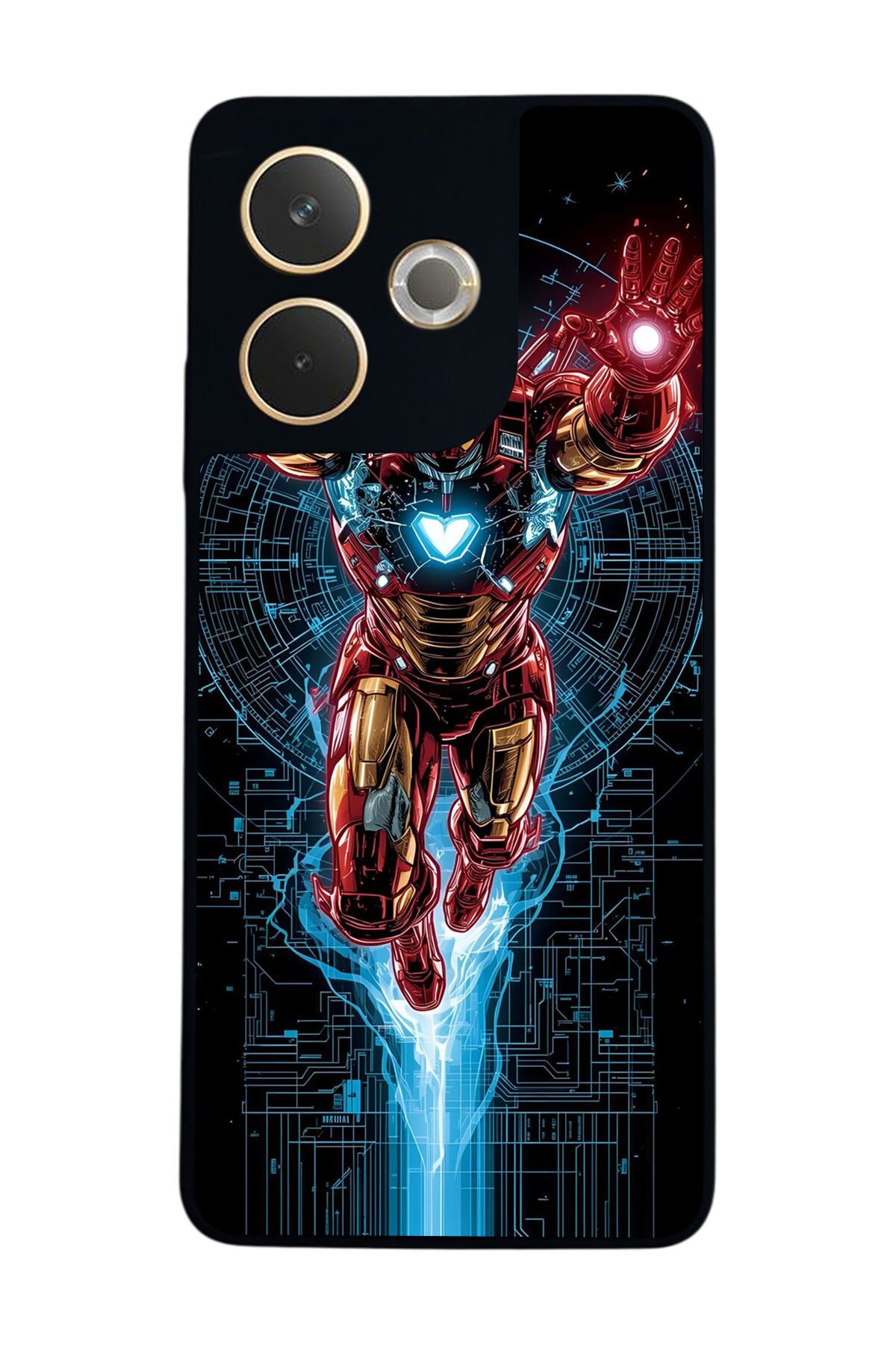 Oppo A5 Pro Uyumlu Iron Man ( Demir Adam ) Tasarımlı Glossy Premium Kılıf