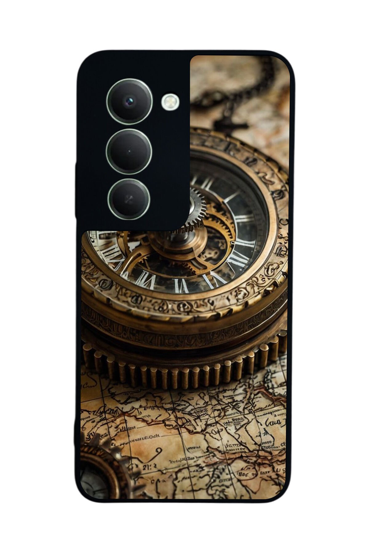 Xiaomi Redmi 15 5G Uyumlu Pusula Tasarımlı Glossy Premium Kılıf