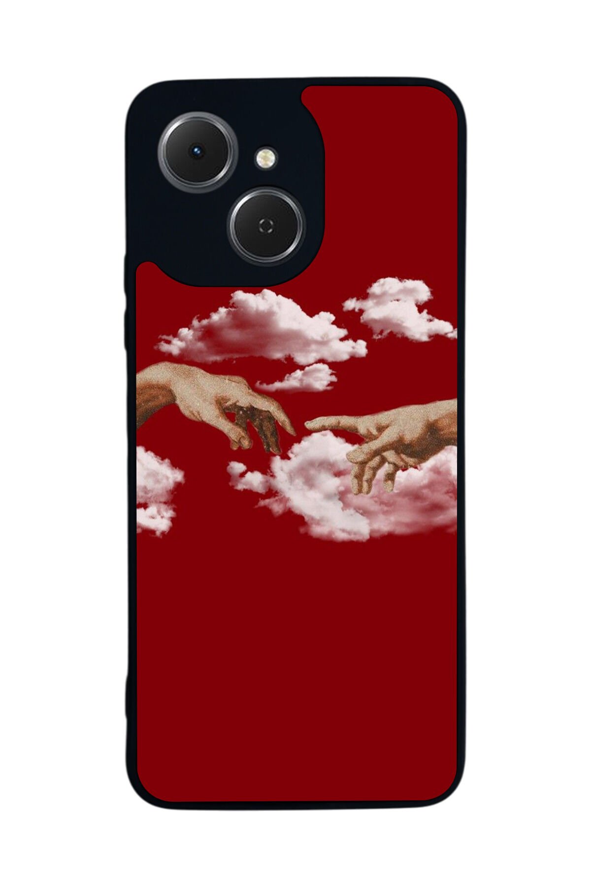 Tecno Spark 40C Uyumlu Kirmizi Tasarımlı Glossy Premium Kılıf
