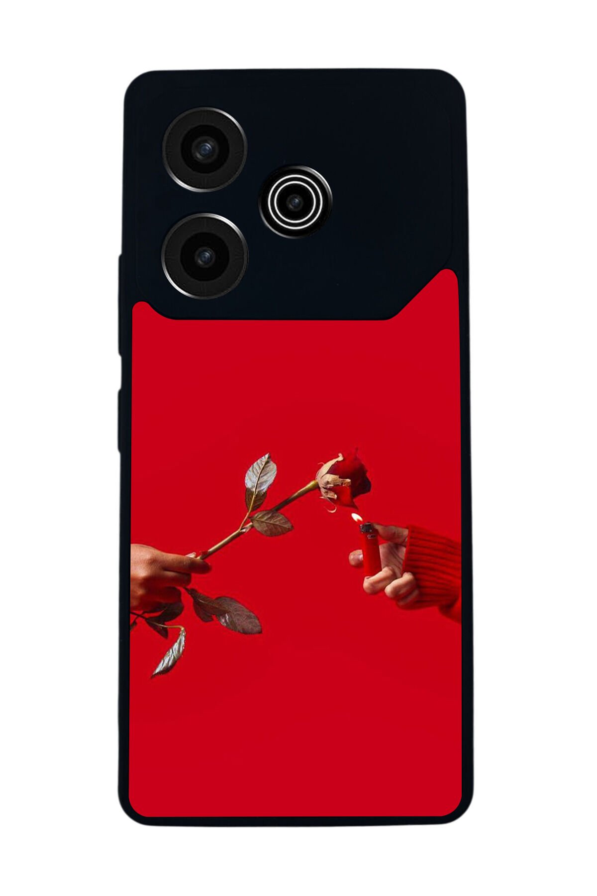 Tecno Pova 6 Uyumlu Kirmizi Tasarımlı Glossy Premium Kılıf