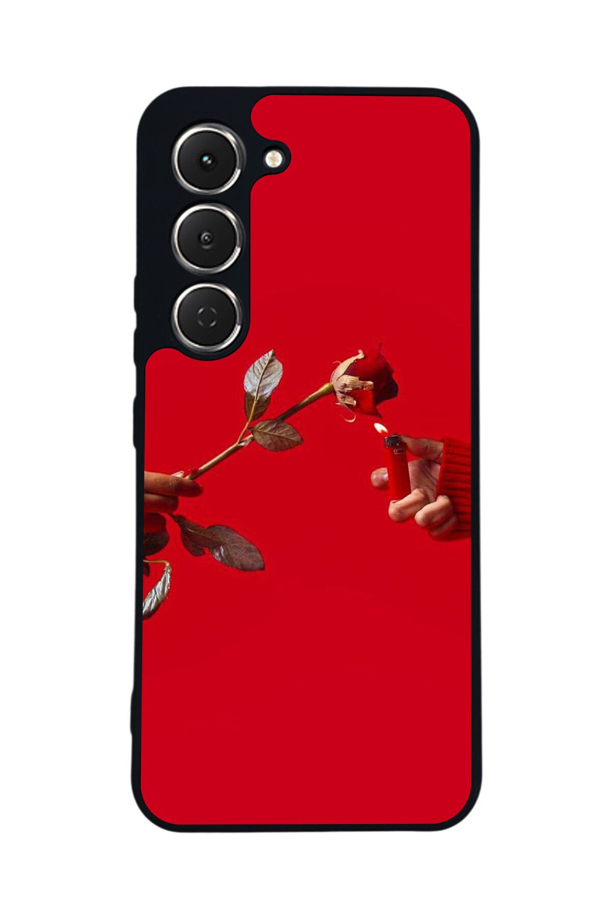 Tecno Spark 40 Pro Uyumlu Kirmizi Tasarımlı Glossy Premium Kılıf