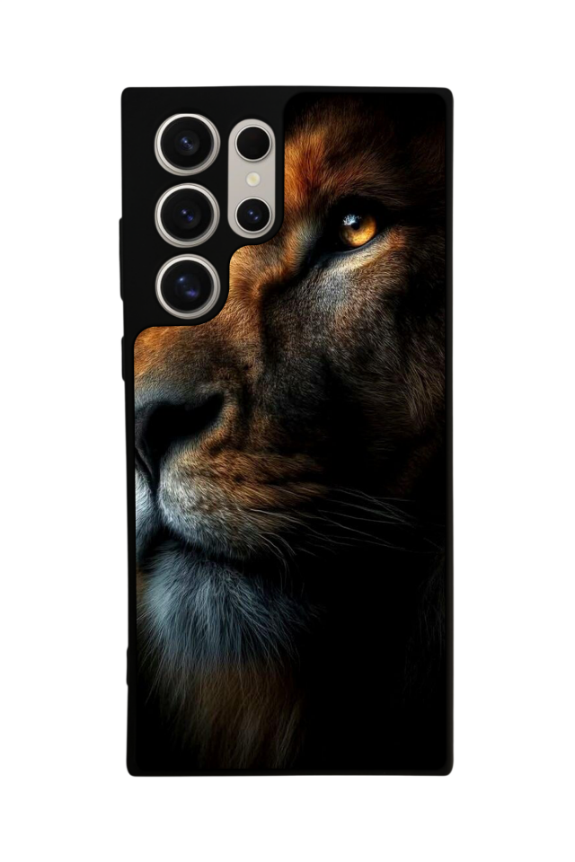 Samsung Galaxy S24 Ultra Uyumlu Aslan Tasarımlı Glossy Premium Kılıf