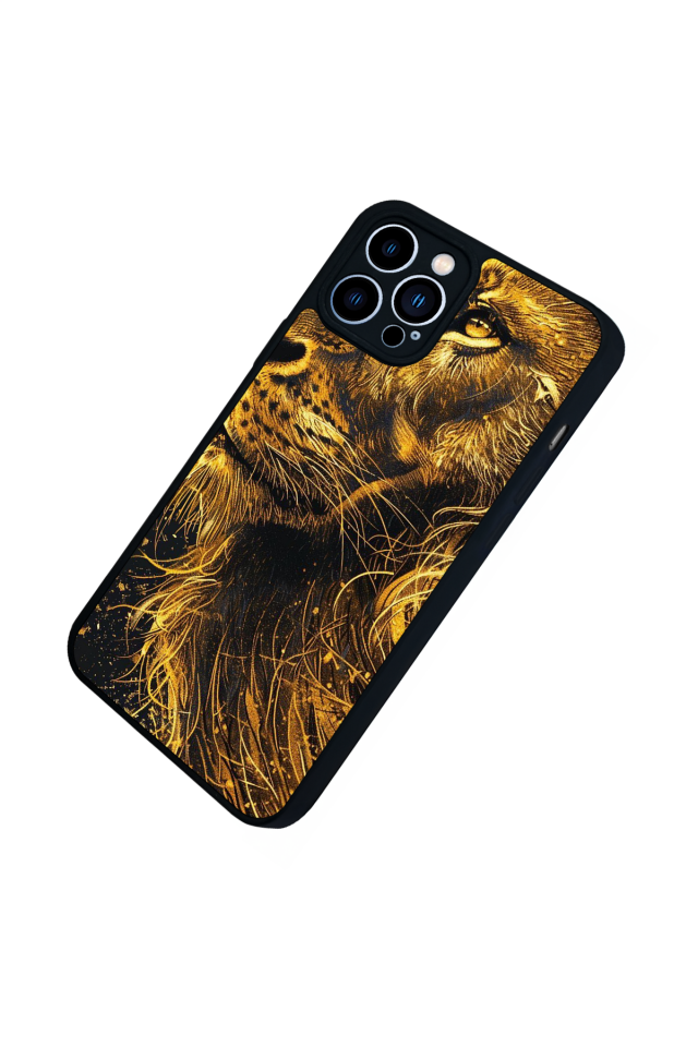 iPhone 13 Pro Max Uyumlu Aslan Tasarımlı Glossy Premium Kılıf