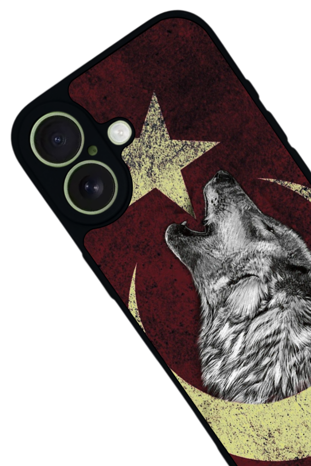 iPhone 17 Uyumlu Bozkurt Tasarımlı Glossy Premium Kılıf