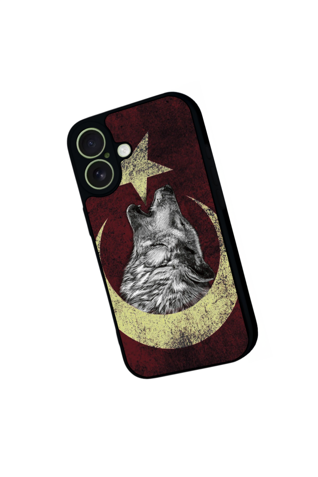 iPhone 17 Uyumlu Bozkurt Tasarımlı Glossy Premium Kılıf