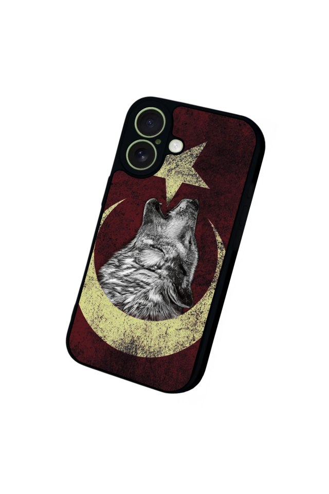 iPhone 17 Uyumlu Bozkurt Tasarımlı Glossy Premium Kılıf