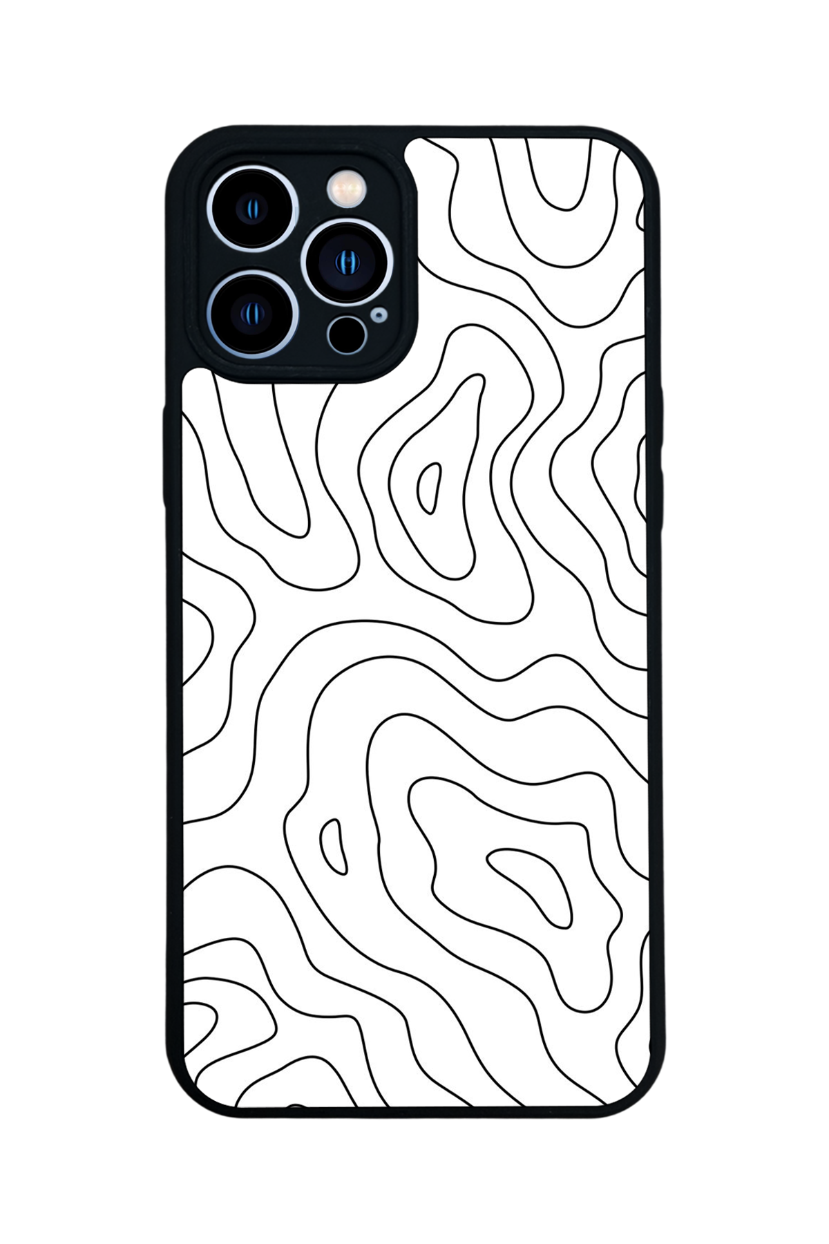 iPhone 12 Pro Max Uyumlu Çizgi Sanatı Tasarımlı Glossy Premium Kılıf
