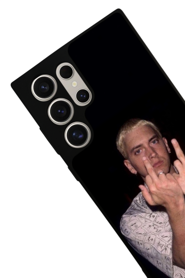 Samsung Galaxy S22 Ultra Uyumlu Eminem Tasarımlı Glossy Premium Kılıf