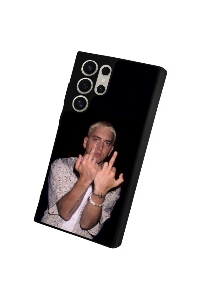 Samsung Galaxy S22 Ultra Uyumlu Eminem Tasarımlı Glossy Premium Kılıf